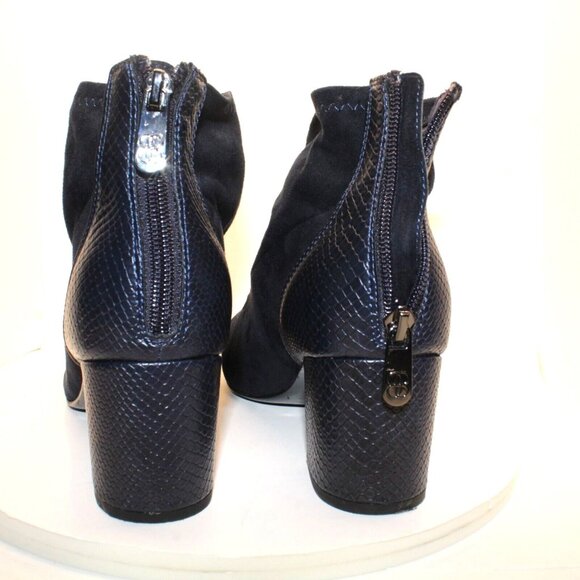 Bandolino Womens Sz 9M Stretch Ankle Boots Heels Shoes Black Leather Booties - Picture 6 of 9